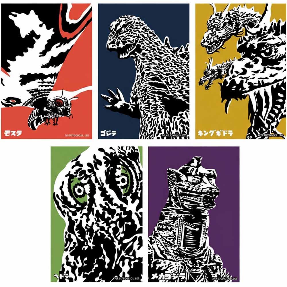 GODZILLA - Godzilla & Japanese traditional crafts / 越前和紙ポストカードセット / ゴジラ / 5枚セット